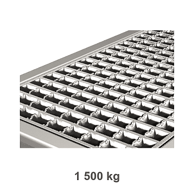 Rostfritt rutgaller 1 500 kg