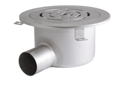 Rostfri golvbrunn 295mm sida 110mm L25 2500kg 5mm