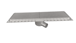 Golvränna 230x900 mittenutlopp sida75mm Höger R50 5000kg