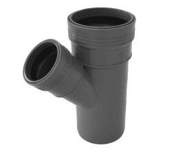 Wafix PP grå grenrör 110x50 45°