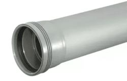 Wafix PP grå rör m muff 75 500mm