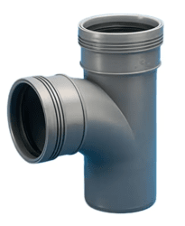 Wafix PP grå grenrör mjuk 110 88,5°