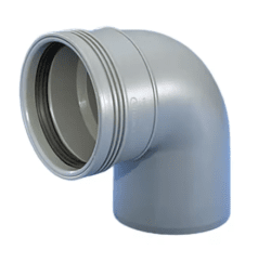 Wafix PP grå böj 50 88,5°