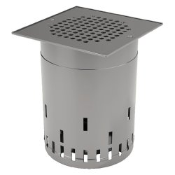 Silkonstruktion för terrass med perforerat lock 240 × 240 mm