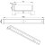 Måttskiss Galler Line Tokyo 1000 50x1000mm BLÜCHER