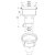 Måttskiss HygienicPro industribrunn, medium Ø305mm BLÜCHER