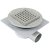 Justerbar kvadratisk golvbrunn för Lewis®-plattor 145x145mm BLÜCHER