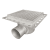 Rostfri golvbrunn 273x273 utlopp 110 mm R50 5000kg
