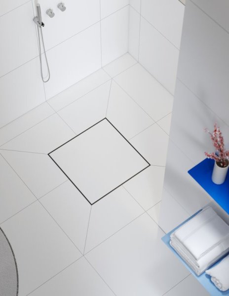 Vieser Majestic Square tile insert klinkerram i dusch