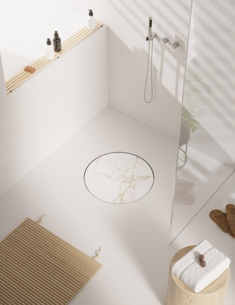Vieser Elegant Dot med tile insert klinkerram i dusch