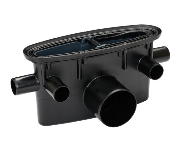 Vieser Kaita golvbrunn DN75 sida med monteringsplatta 700–1200 mm