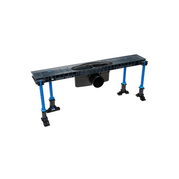 Vieser Kaita golvbrunn DN75 sida med monteringsplatta 700–1200 mm