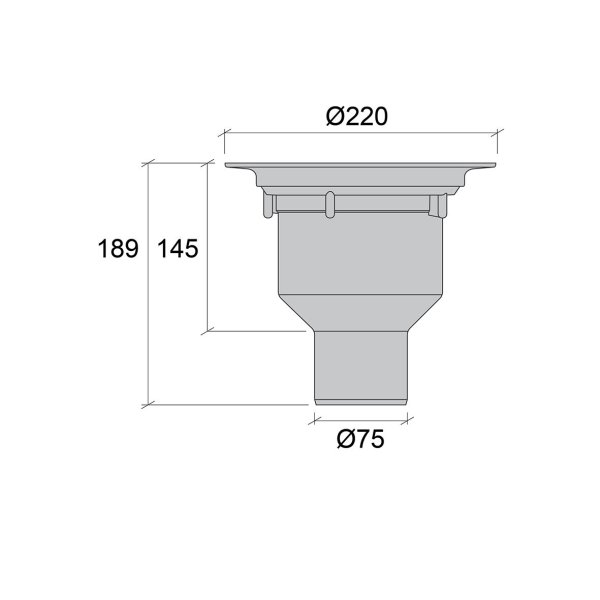 Golvbrunn PB 75 UMP Utan Mattpaket