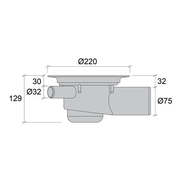 Golvbrunn PS 75 X UMP