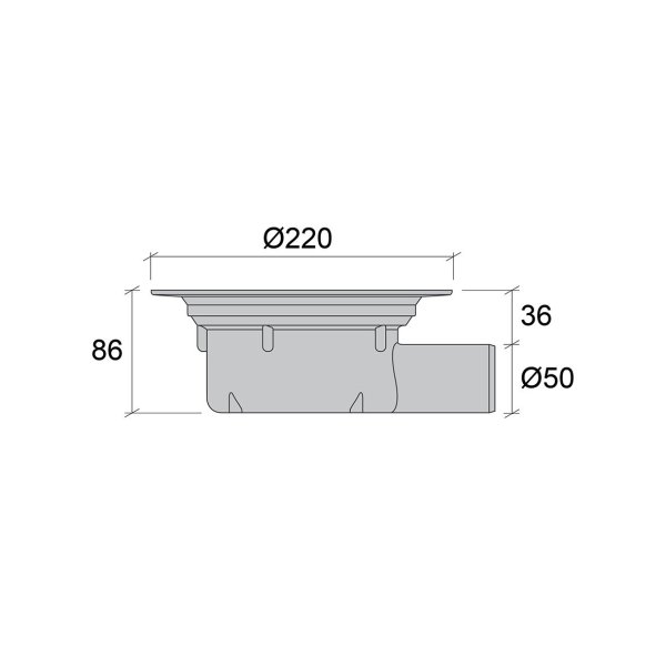 Golvbrunn 86an Ø50 MP