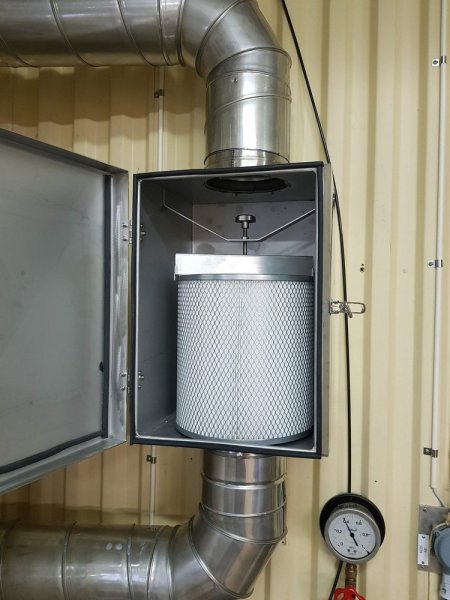 Inomhusventilation öppen med filter klass F7