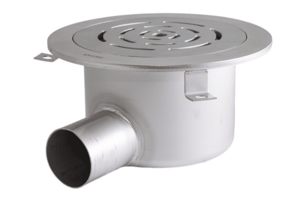 Rostfri golvbrunn 295mm sida 110mm L25 2500kg 5mm