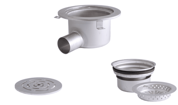 Rostfri golvbrunn 295mm L25 2500kg 5mm