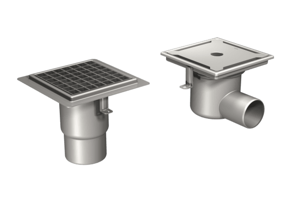 Golvbrunn Furo141 173x173mm Botten110mm Stålslipat Betonggolv 