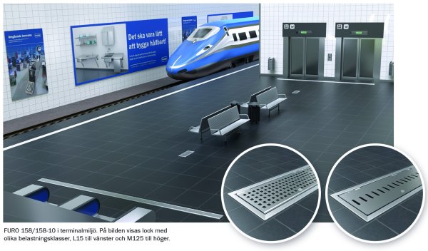 Stations- och terminalränna FURO158 och brunn FURO158-10 detaljbild 1