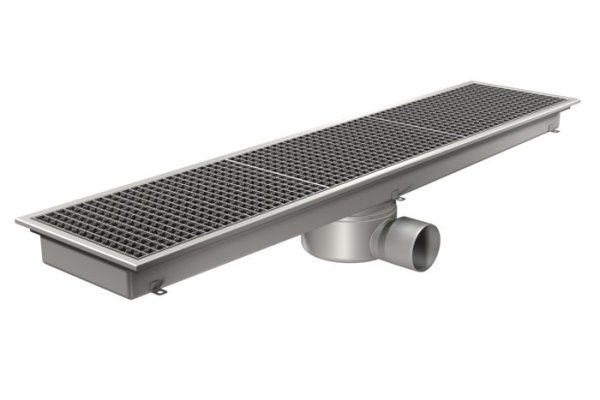 Hygienisk golvränna FURO176, bredd 300 mm