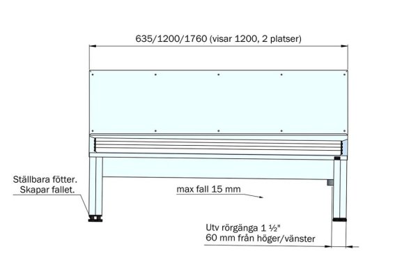 Måttskisser – Sko- och stöveltvätt FURO 509-00