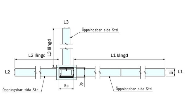 Måttskisser – Installationskanal FURO 960