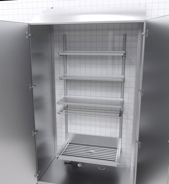 Städskåp på stativ FURO 978 – måttskiss 2