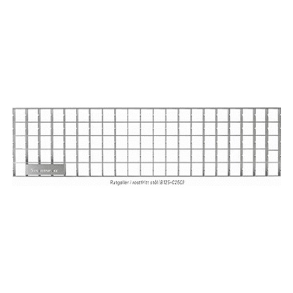 Gallerdurk i rostfritt stål 150x500mm C250