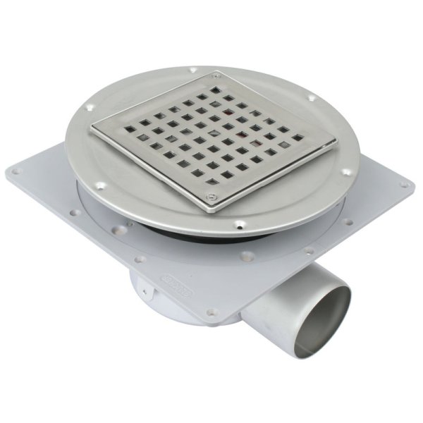 Justerbar kvadratisk golvbrunn för Lewis®-plattor 145x145mm BLÜCHER