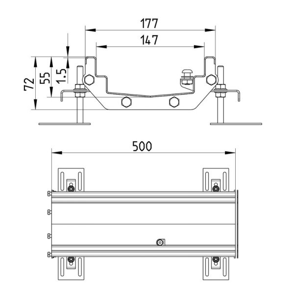 Måttskiss Linea ränna 150mm BLÜCHER