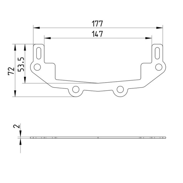 Måttskiss Linea ränna EPDM tätning 150x55 BLÜCHER