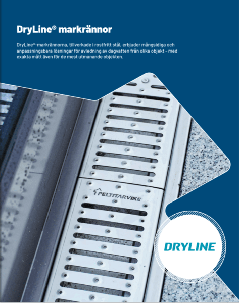 Produktinformation DRYLINE markrännor