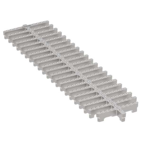 Halkskyddat rännagaller BLÜCHER HygienicPro 150x500 mm med rundad ände