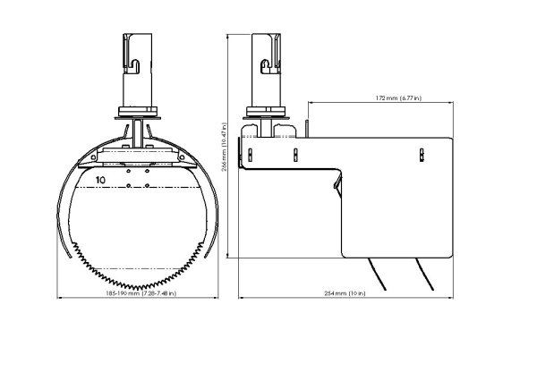Måttskiss – Råttstopp TX11 200 betong, Reline