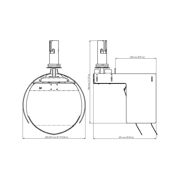 Måttskiss – Råttstopp TX11 250 PVC Ultra – korrugerat plaströr