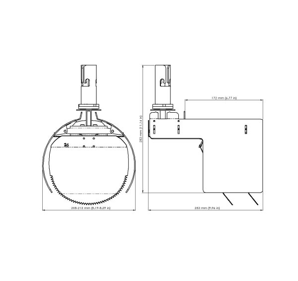 Måttskiss – Råttstopp TX11 250 PVC Ultra, Reline – korrugerat plaströr