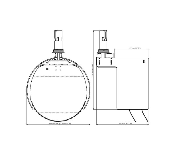 Måttskiss – Råttstopp TX11 300 betong / 315 PVC