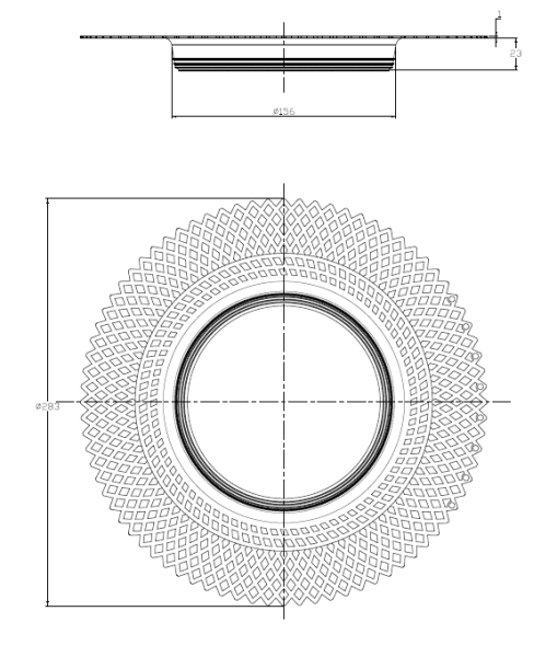 Ritning manschett massagolv