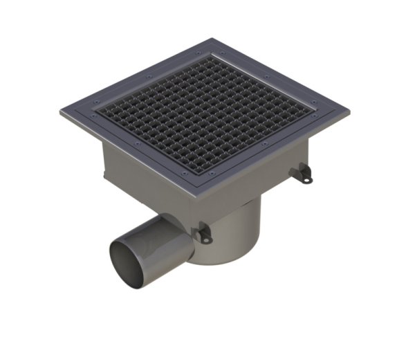 Sandfångsbrunn MR 832-2 för golv beklätt med plastmatta