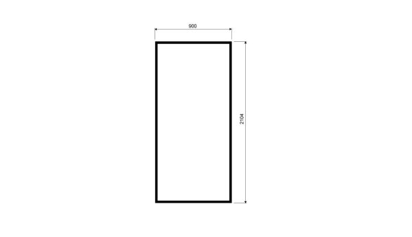Måttskiss Unidrain GlassLine duschvägg 5117 svart ram