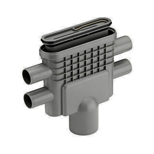 Unidrain 1414 Utloppshus Ø75/4x40 botten med vattenlås