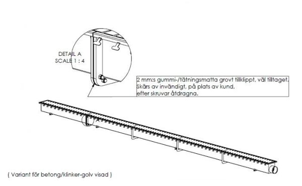 Verkstadsränna MR 840-3 för massagolv – bild 4