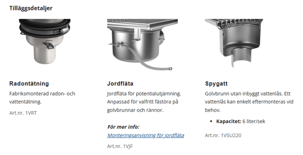 Tilläggsdetaljer FURO320